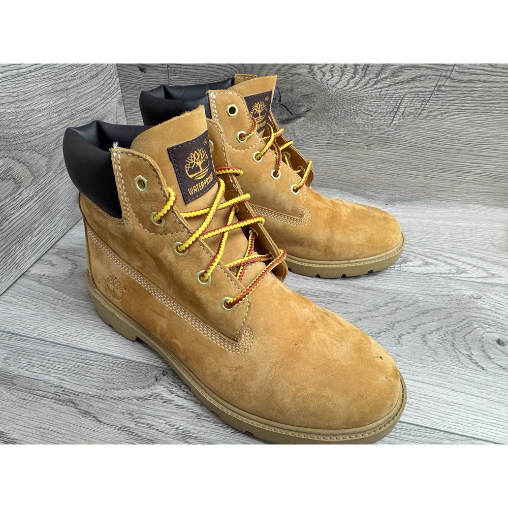 Timberland Boots Youth Boys 5 Tan Wheat Nubuck Premium Waterproof 10960 2359